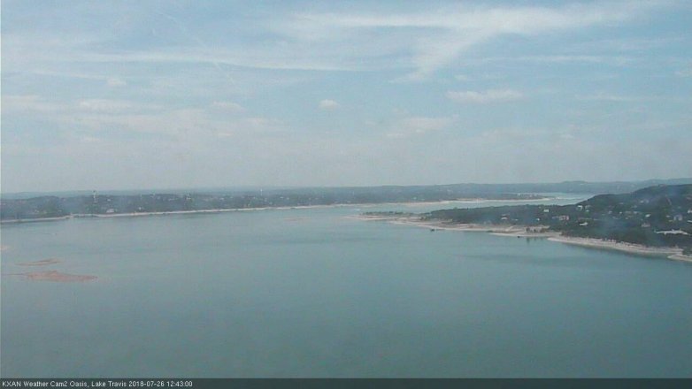 Lake Travis webcam, July 26, 2018 11:45 AM CT