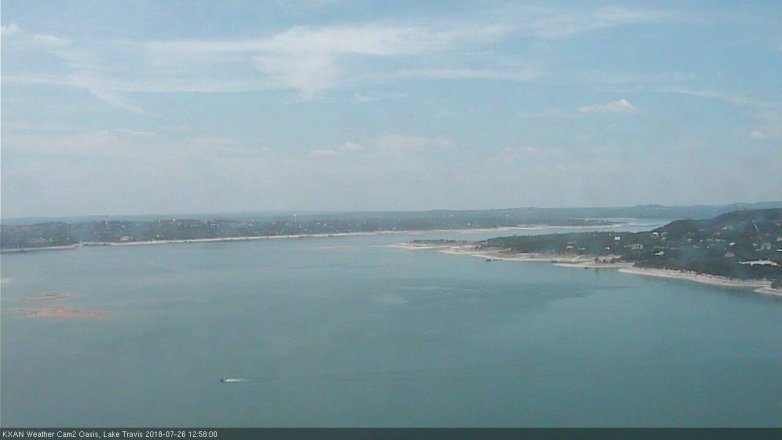 Lake Travis webcam, July 26, 2018 12:00 PM CT