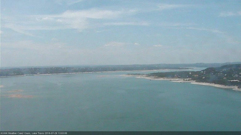 Lake Travis webcam, July 26, 2018 12:05 PM CT