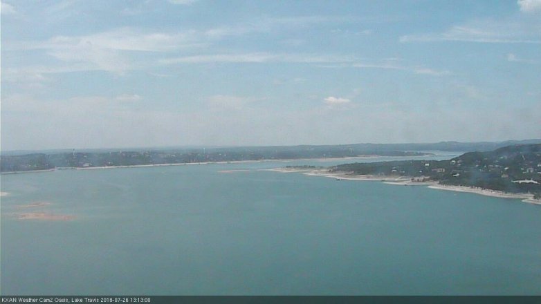 Lake Travis webcam, July 26, 2018 12:15 PM CT