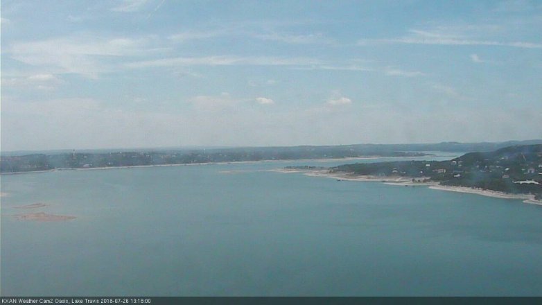 Lake Travis webcam, July 26, 2018 12:20 PM CT