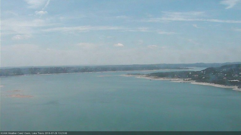 Lake Travis webcam, July 26, 2018 12:25 PM CT