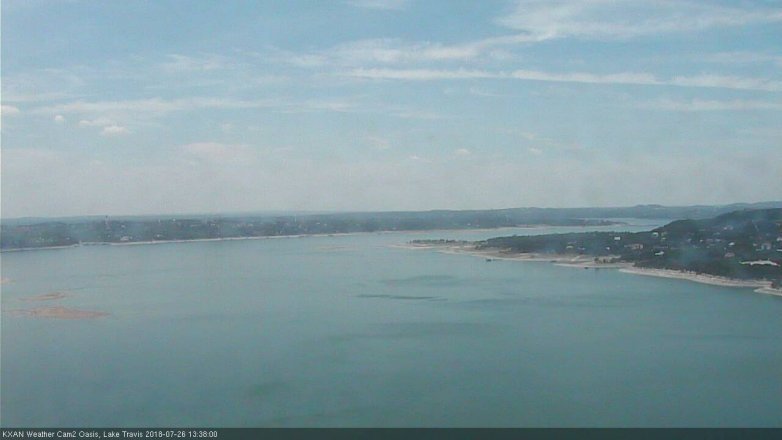 Lake Travis webcam, July 26, 2018 12:40 PM CT