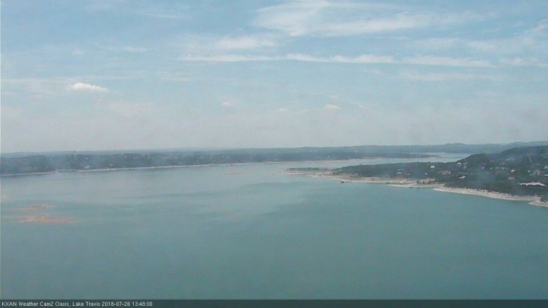 Lake Travis webcam, July 26, 2018 12:50 PM CT