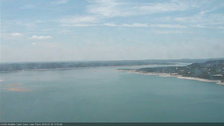 Lake Travis webcam, July 26, 2018 12:55 PM CT