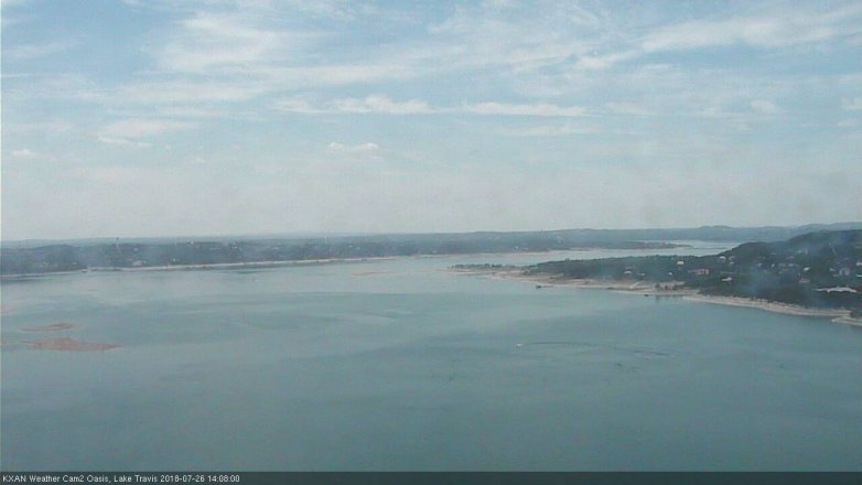 Lake Travis webcam, July 26, 2018 1:10 PM CT