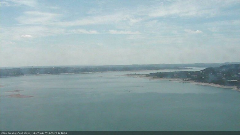 Lake Travis webcam, July 26, 2018 1:20 PM CT