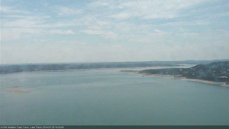 Lake Travis webcam, July 26, 2018 1:30 PM CT