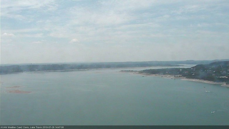 Lake Travis webcam, July 26, 2018 1:50 PM CT