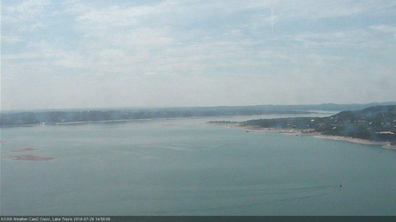 Lake Travis webcam, July 26, 2018 2:00 PM CT
