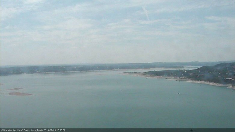 Lake Travis webcam, July 26, 2018 2:05 PM CT
