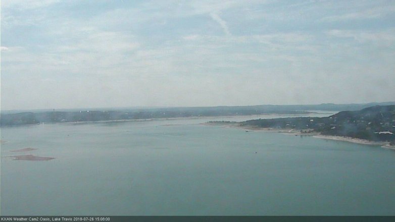 Lake Travis webcam, July 26, 2018 2:10 PM CT