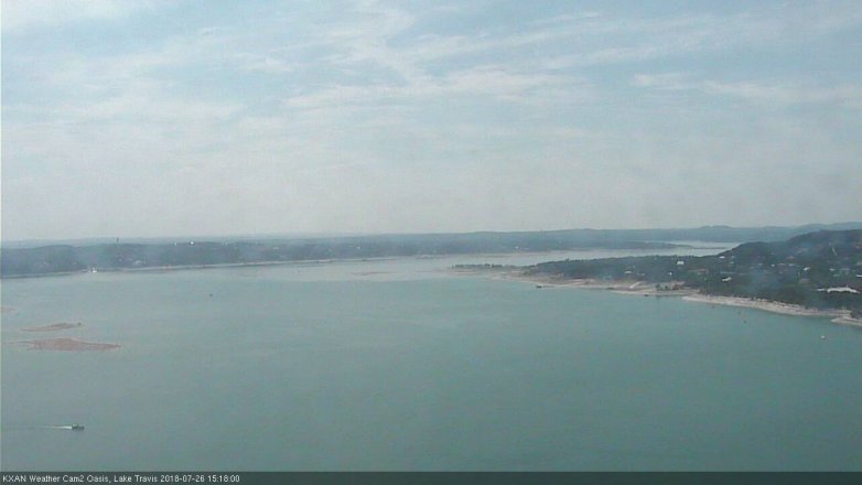 Lake Travis webcam, July 26, 2018 2:20 PM CT