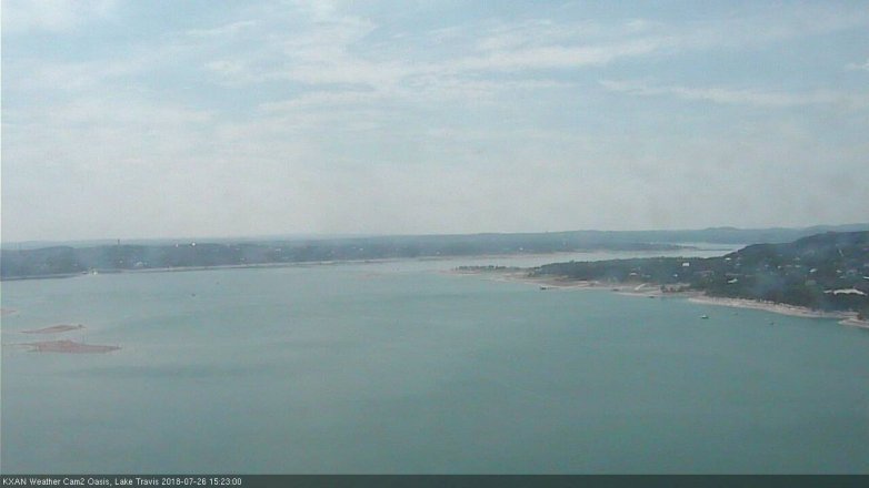 Lake Travis webcam, July 26, 2018 2:25 PM CT