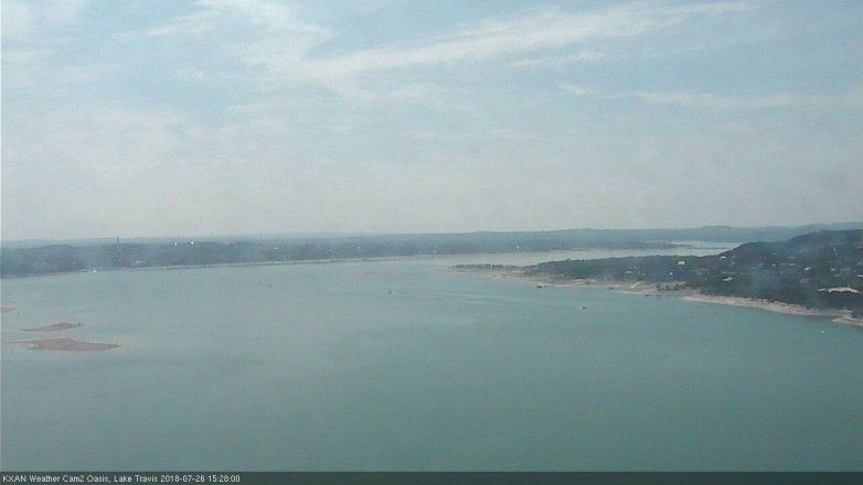 Lake Travis webcam, July 26, 2018 2:30 PM CT