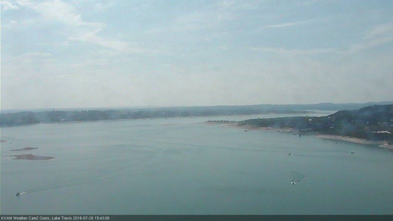 Lake Travis webcam, July 26, 2018 2:45 PM CT