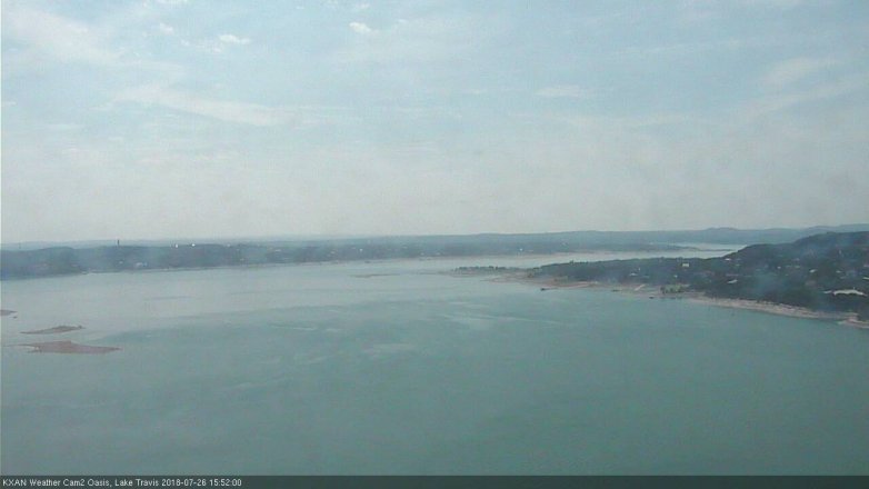 Lake Travis webcam, July 26, 2018 2:55 PM CT