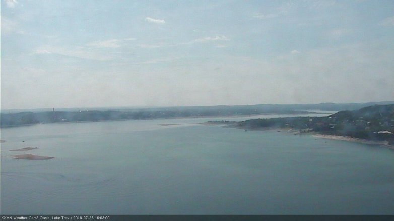 Lake Travis webcam, July 26, 2018 3:05 PM CT