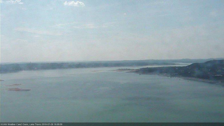 Lake Travis webcam, July 26, 2018 3:10 PM CT
