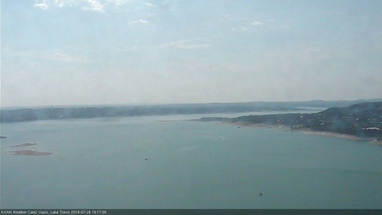 Lake Travis webcam, July 26, 2018 3:20 PM CT