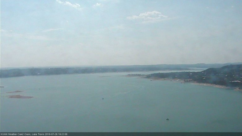 Lake Travis webcam, July 26, 2018 3:25 PM CT