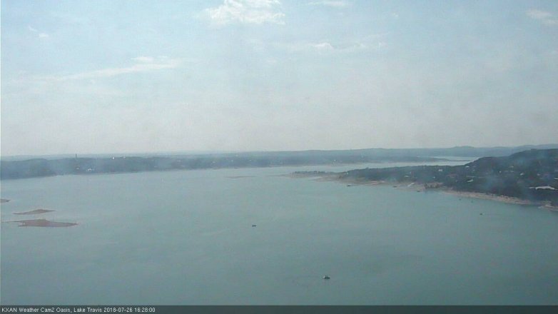 Lake Travis webcam, July 26, 2018 3:30 PM CT