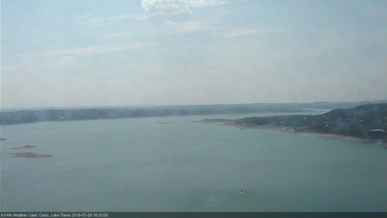 Lake Travis webcam, July 26, 2018 3:35 PM CT