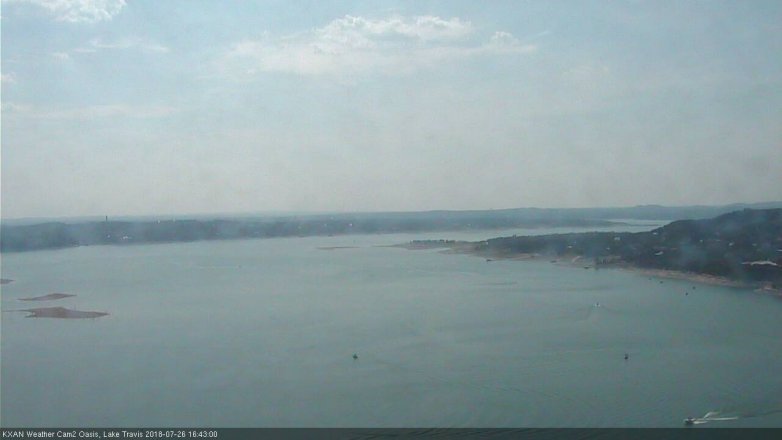 Lake Travis webcam, July 26, 2018 3:45 PM CT