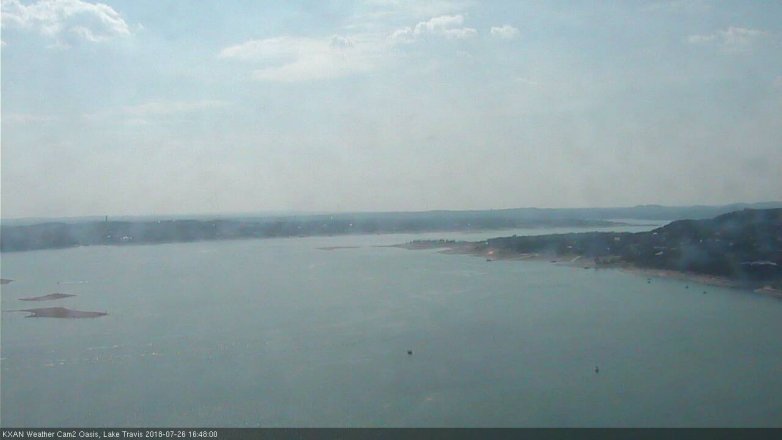 Lake Travis webcam, July 26, 2018 3:50 PM CT