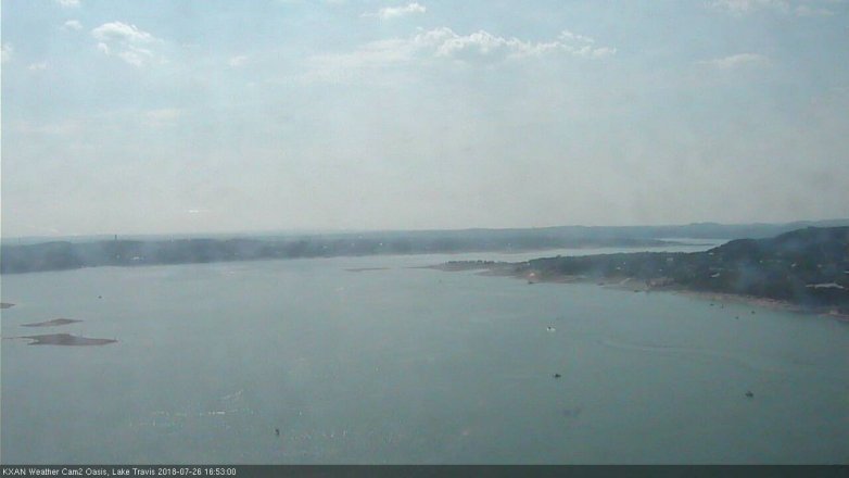 Lake Travis webcam, July 26, 2018 3:55 PM CT