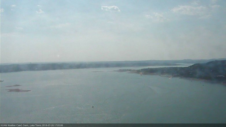 Lake Travis webcam, July 26, 2018 4:05 PM CT