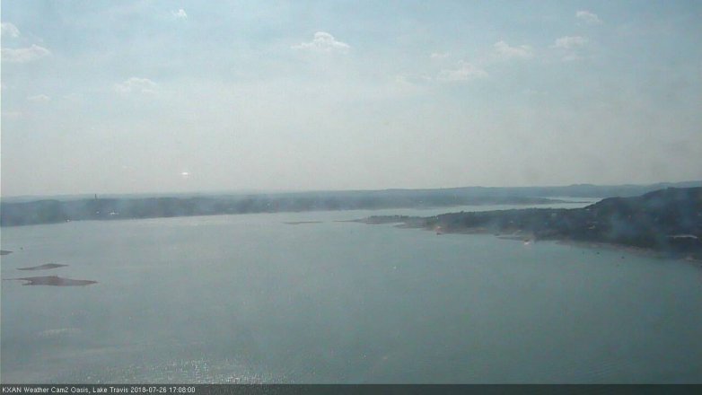 Lake Travis webcam, July 26, 2018 4:10 PM CT