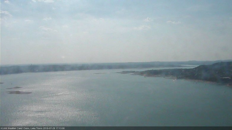 Lake Travis webcam, July 26, 2018 4:15 PM CT