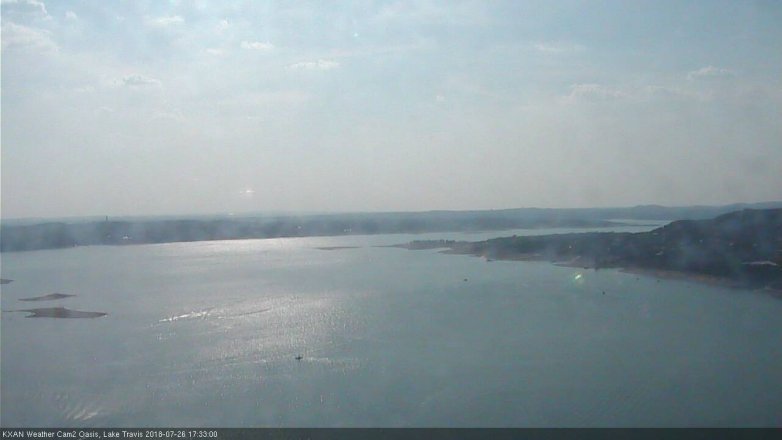 Lake Travis webcam, July 26, 2018 4:35 PM CT