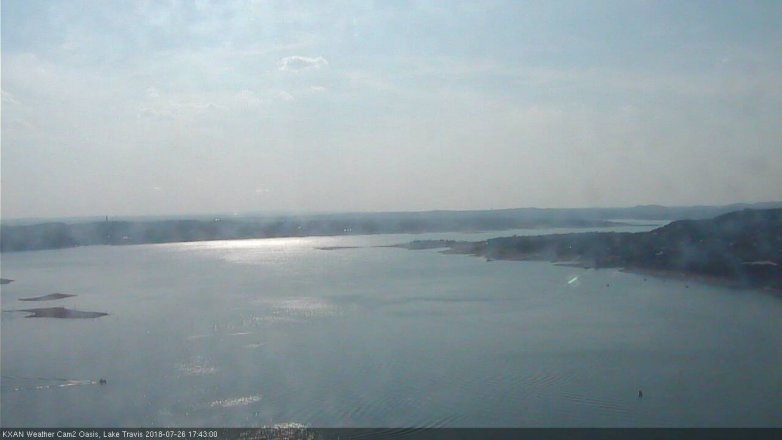 Lake Travis webcam, July 26, 2018 4:45 PM CT