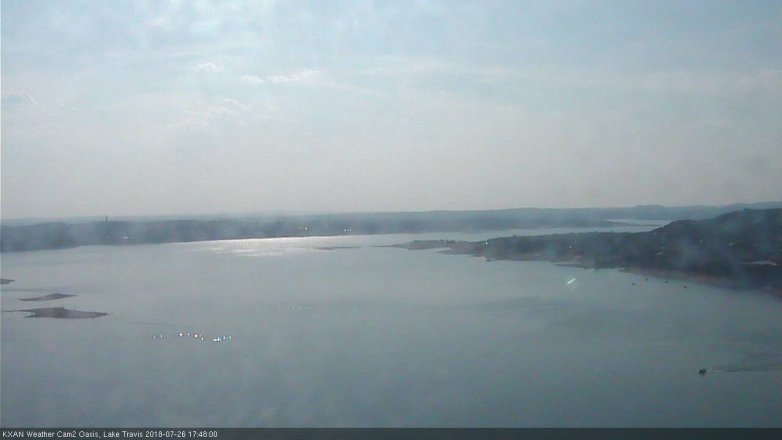 Lake Travis webcam, July 26, 2018 4:50 PM CT