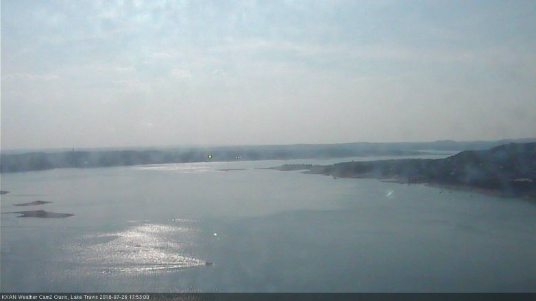 Lake Travis webcam, July 26, 2018 4:55 PM CT