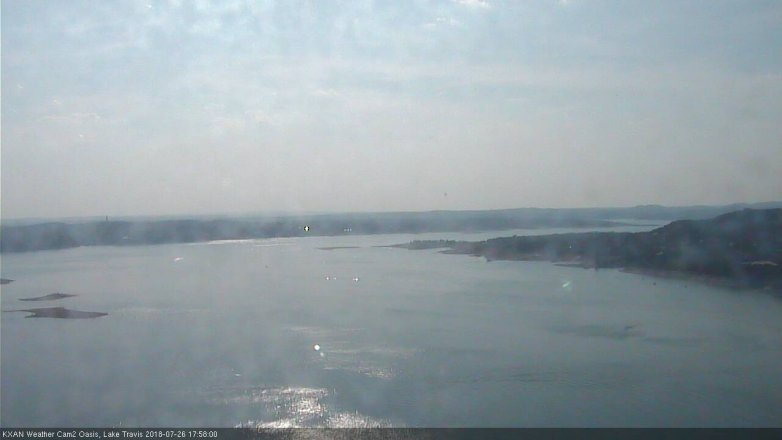 Lake Travis webcam, July 26, 2018 5:00 PM CT