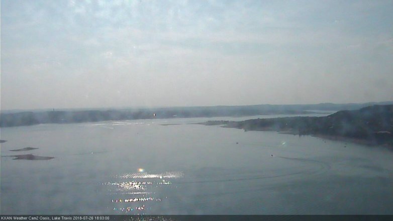 Lake Travis webcam, July 26, 2018 5:05 PM CT
