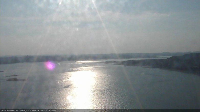 Lake Travis webcam, July 26, 2018 5:30 PM CT