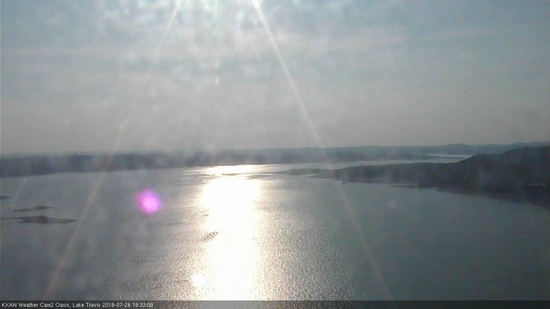 Lake Travis webcam, July 26, 2018 5:35 PM CT