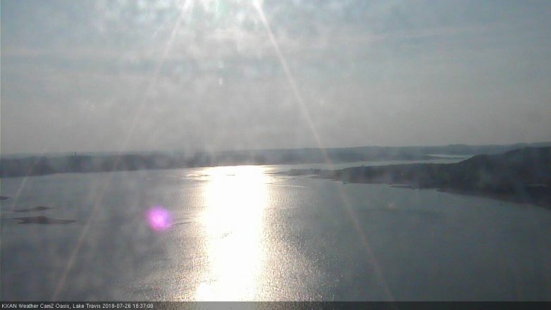 Lake Travis webcam, July 26, 2018 5:40 PM CT