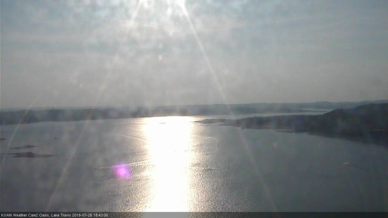 Lake Travis webcam, July 26, 2018 5:45 PM CT