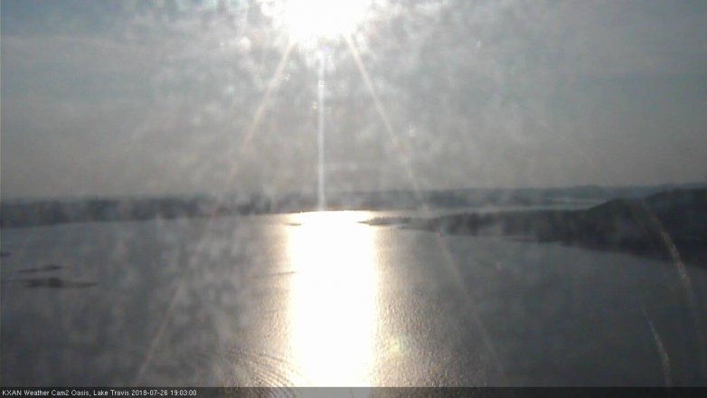 Lake Travis webcam, July 26, 2018 6:05 PM CT