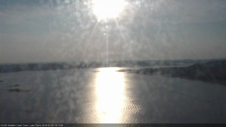 Lake Travis webcam, July 26, 2018 6:15 PM CT
