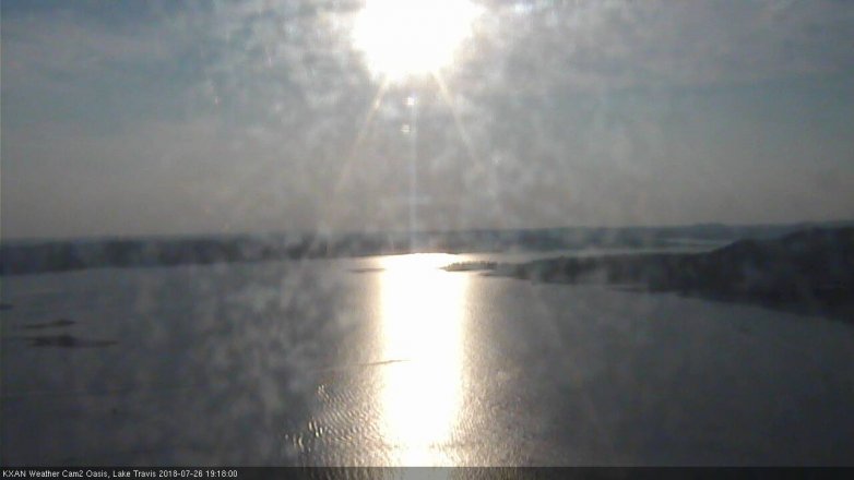 Lake Travis webcam, July 26, 2018 6:20 PM CT