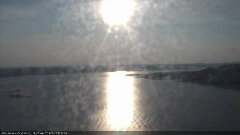 Lake Travis webcam, July 26, 2018 6:25 PM CT