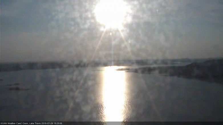 Lake Travis webcam, July 26, 2018 6:30 PM CT