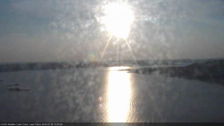 Lake Travis webcam, July 26, 2018 6:40 PM CT