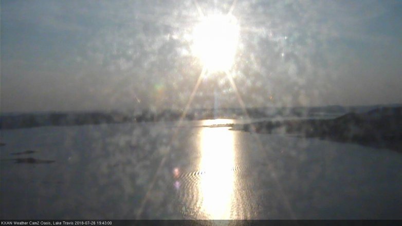 Lake Travis webcam, July 26, 2018 6:45 PM CT
